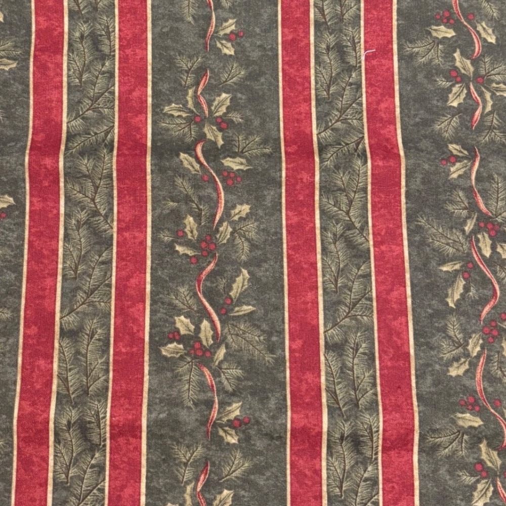 Moda Fabrics Birchwood Lane Holly Taylor Christmas Stripe Cotton Fabric 44x54